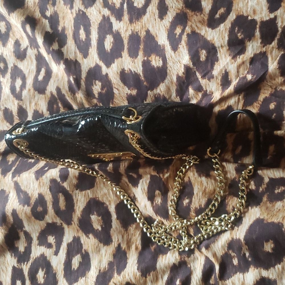 Michael Kors Black Python Print Crossbody Bag - image 3
